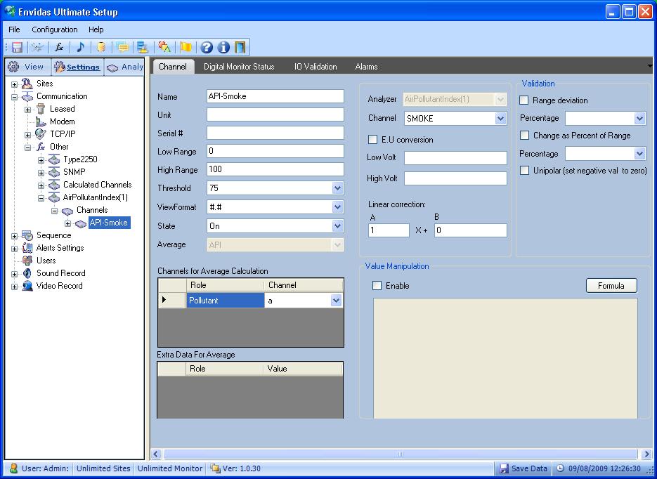 Envitech Europe Envidas Ultimate Setup - Adding "API-Smoke" Channel